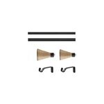 Kit de tringles à rideaux simple extensible goodhome araxos Ø 19mm l. 120 / 210 cm acier mat noir Kit de tringles à rideaux simple extensible goodhome araxos Ø 19mm l. 120 / 210 cm acier mat noir