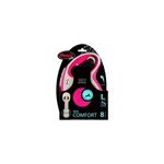 Laisse  enrouleur flexi l l. 8 m rouge pastel