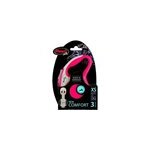Laisse à enrouleur flexi xs l. 3 m rouge pastel Laisse à enrouleur flexi xs l. 3 m rouge pastel