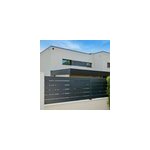 Lame de cl�ture pour pose ajour�e en aluminium gris anthracite ral 7021, l. 179, 8 x h. 13, 5 cm x �p. ...