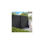 Lame de cl�ture pour pose embo�t�e en aluminium anthracite neva klikstrom, l. 179, 8 x h. 15, 7 x �p. ...