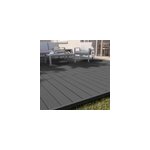 Lame de terrasse composite gris neva premium klikstom l. 220 x l. 14, 5 cm