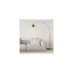 Lampadaire arc manor laiton dor h. 195cm ip20 e27 20w brilliant