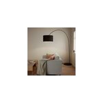 Lampadaire arqu� alacrane e27 l. 190xh. 220cm noir mat goodhome