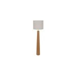 Lampadaire cesar pied en bois et abat - jour effet lin 15w ip20 h. 167 x 44 cm corep