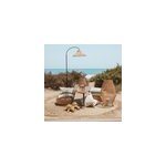 Lampadaire d'extrieur rechargeable dimmable niza aspect fibres naturelles noir h. 165 900lm newgarden ...