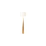 Lampadaire kirou blanc pied bois ip20 e27 h. 150cm brilliant