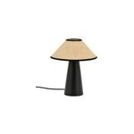Lampe à poser champignon lagoa en céramique noir et tissu beige ip20 h. 30 cm seynave Lampe à poser champignon lagoa en céramique noir et tissu beige ip20 h. 30 cm seynave
