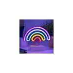 Lampe dcorative led non arc en ciel multicouleurs l. 22 x h. 19 cm paladone