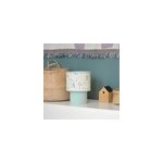 Lampe  poser enfant bleu tissu dinosaure h. 22cm e27 40w seynave