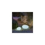 Lampe extrieure galet petra e27 25w ip65 blanc neutre newgarden h. 60cm