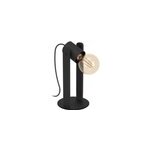Lampe  poser plimsoll 40w ip20 acier et bois eglo l. 10, 5 x h. 25, 5 cm
