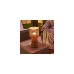 Lampe � poser rechargable en fibres tress�es h. 38 cm ip54 newgarden grace40