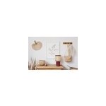 Lampe � poser en rotin et c�ramique rouge h. 28, 5 cm e14 40w seynave shani