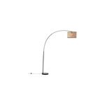 Lampe sur pied wiley mtal noir et naturel 38 x h. 200cm 42w ip20 brillant
