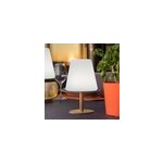 Lampe de table solaire led dimmable standy mini wood solar lumisky ip44 14, 4w . 16 x h. 25 cm