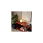 Lampe � poser en verre et c�ramique bleu �15 cm g9 3 w jumell dono