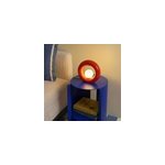 Lampe � poser en verre et c�ramique rouge h. 20 cm g9 3 w jumell pupo