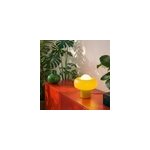 Lampe � poser en verre jaune h. 25 cm g9 5 w jumell boli
