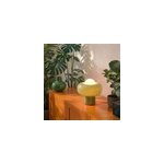 Lampe � poser en verre vert h. 25 cm g9 5 w jumell boli