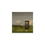 Lanterne carre  piquer d'extrieur solaire led integre macapa noir 0. 12w