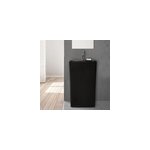 Lavabo colonne en cramique  poser, l. 46 x h. 85 x p. 34 cm, noir, homesight elmo