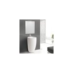 Lavabo colonne en cramique  poser, l. 52 x h. 85 cm, blanc, homesight icone