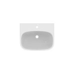 Lavabo en porcelaine vitrifie blanche l. 55 x h. 18 x p. 44 cm, ideal standard