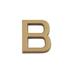 Lettre de maison - marquage b - en pvc - couleur or - autocollant - hauteur 3, 7 cm - chapuis ld37b