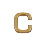 Lettre de maison - marquage c - en pvc - couleur or - autocollant - hauteur 3, 7 cm - chapuis ld37c