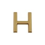 Lettre de maison - marquage h - en pvc - couleur or - autocollant - hauteur 3, 7 cm - chapuis ld37h