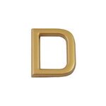 Lettre de maison - marquage d - en pvc - couleur or - autocollant - hauteur 3, 7 cm - chapuis ld37d