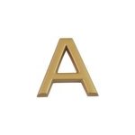 Lettre de maison - marquage a - en pvc - couleur or - autocollant - hauteur 3, 7 cm - chapuis ld37a