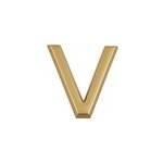Lettre de maison - marquage v - en pvc - couleur or - autocollant - hauteur 3, 7 cm - chapuis ld37v