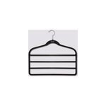 Lot de 2 cintres pour pantalon en feutrine l. 44, 8 cm noir , 5five