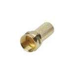 Fiche 7 mm vendue par 2 - type f m�le � visser - connecteurs plaqu�s or - erard