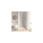 Panneau mural de salle de bains l. 100 x h. 210 cm, effet pierre gris clair, schulte d�codesign vendu ...