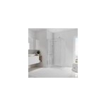 Panneau mural de salle de bains l. 100 x h. 255 cm, effet parement b�ton gris clair, schulte d�codesign ...