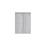 Porte de placard coulissante vendue par 2 d�cor b�ton gris clair 180 x 250 cm