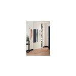 Porte de placard coulissante vendue par 2 avec miroir optimum blanc vein� h. 250 x l. 120 cm