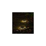 Lot 2 spots encastrables solaire led lumisky ip44 60lm blanc chaud l. 12cm noir
