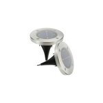 Lot 2 spots rflecteur led intgre encastrable solaire ip44 0, 16w 20lm lumisky l. 11, 5 x h. 14 cm