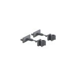 Lot de 2 supports de fixation pour rail gris caraway innovo goodhome