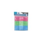 Lot de 24 pinces  linge msv en plastique multicolore