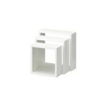Lot de 3 tagres murales cubes modulables rigga form, blanc