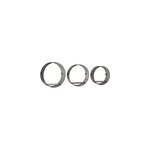 Lot de 3 tagres murales rondes atmosphera p. 10 cm noir