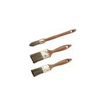 Lot de 3 pinceaux pour lasures - 2 pinceaux plats + 1 pinceau � rechampir