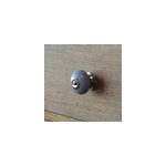 Lot 4 boutons de meuble arrondi porcelaine vras goodhome gris clair 4 cm