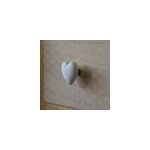 Lot 4 boutons de meuble enfant c ur blanc chrisligne l. 42 x l. 40 mm