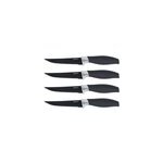 Lot de 4 couteaux  steak noirs en acier inoxydable otis